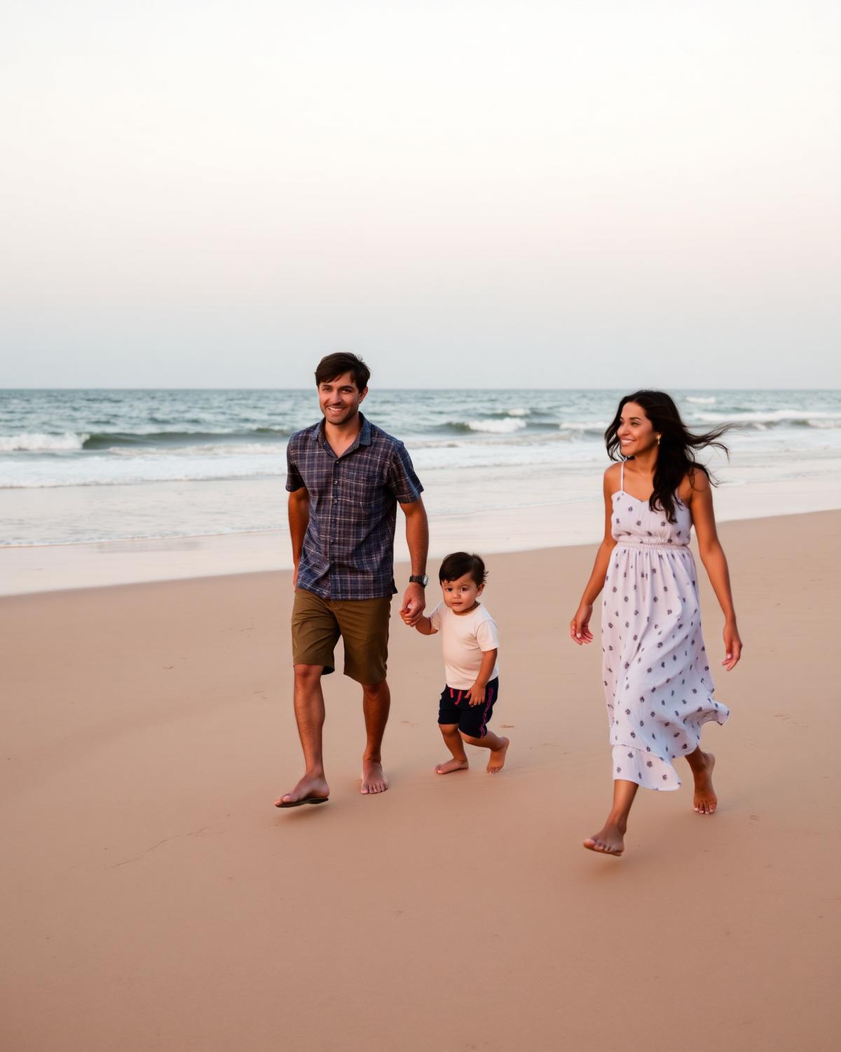 Family enjoying a personalised beach holiday on the Indian Ocean coast